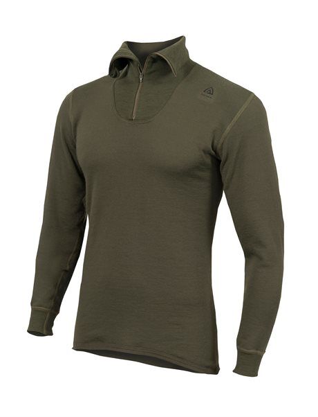 Aclima HotWool Polo w/zip Unisex Olive Night  L