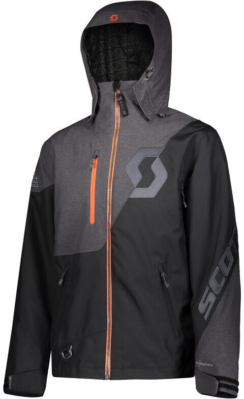 Scott Move Dryo Snøscooterjakke - Grå/sort, Xl Dryosphere 2l, Termisk Fôring 40g   XL