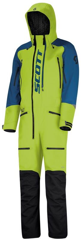 Scott Monosuit Ds-S Snøscooterdress - Lime/blå, Str. M Toppmodell For Aktive Førere!   M