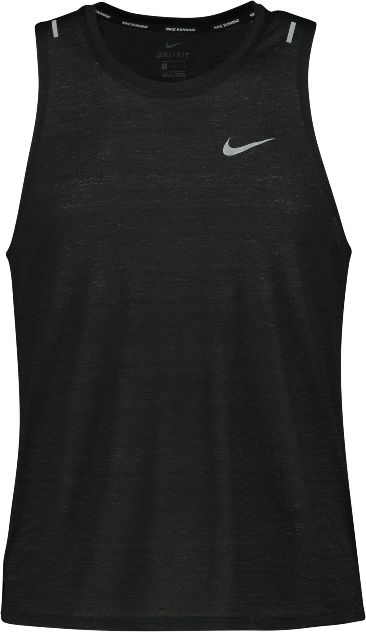 Nike Miler Tank, singlet herre S BLACK/REFLECTIVE SIL