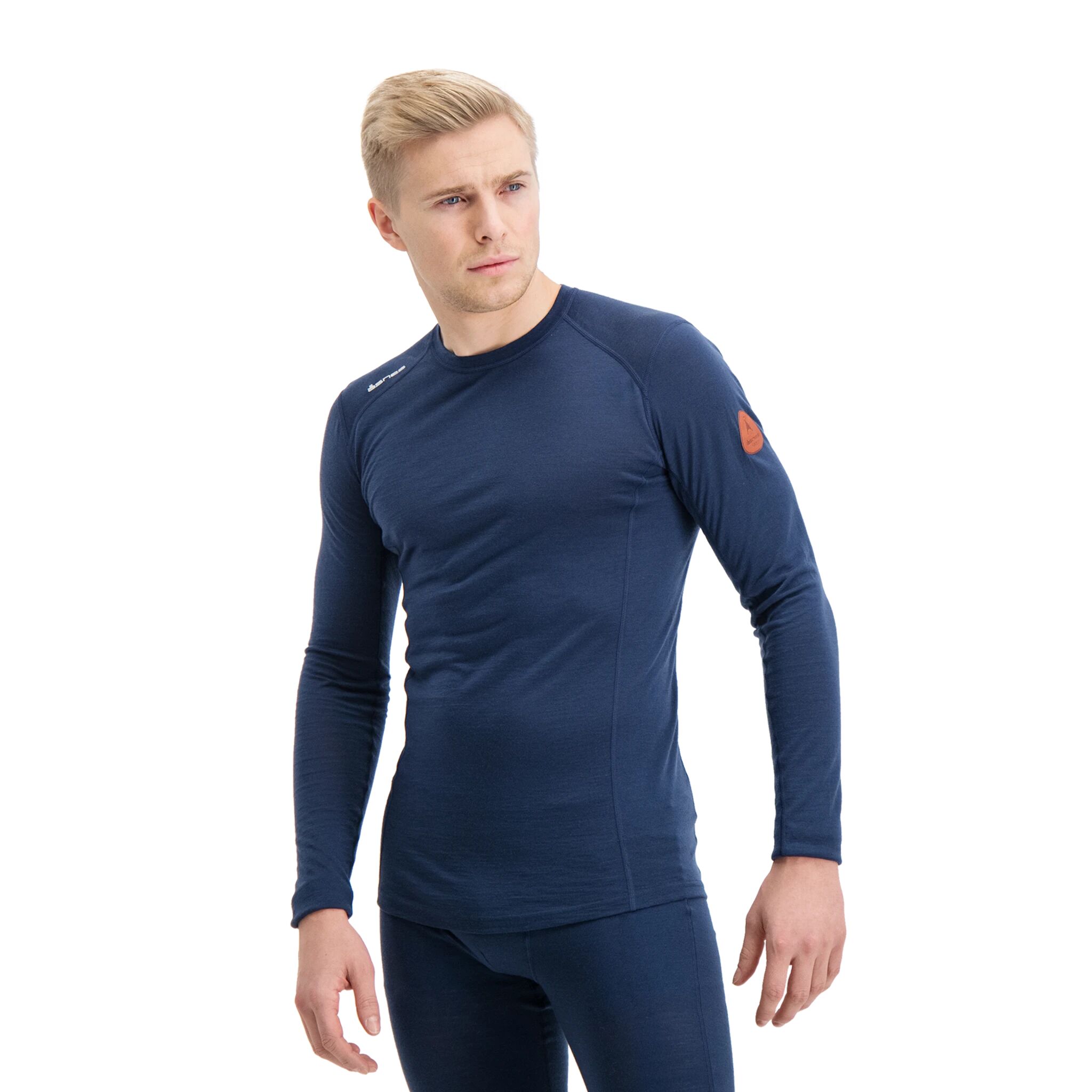 Åsnes Fjell Long Sleeve, ulltrøye herre M NAVY BLUE