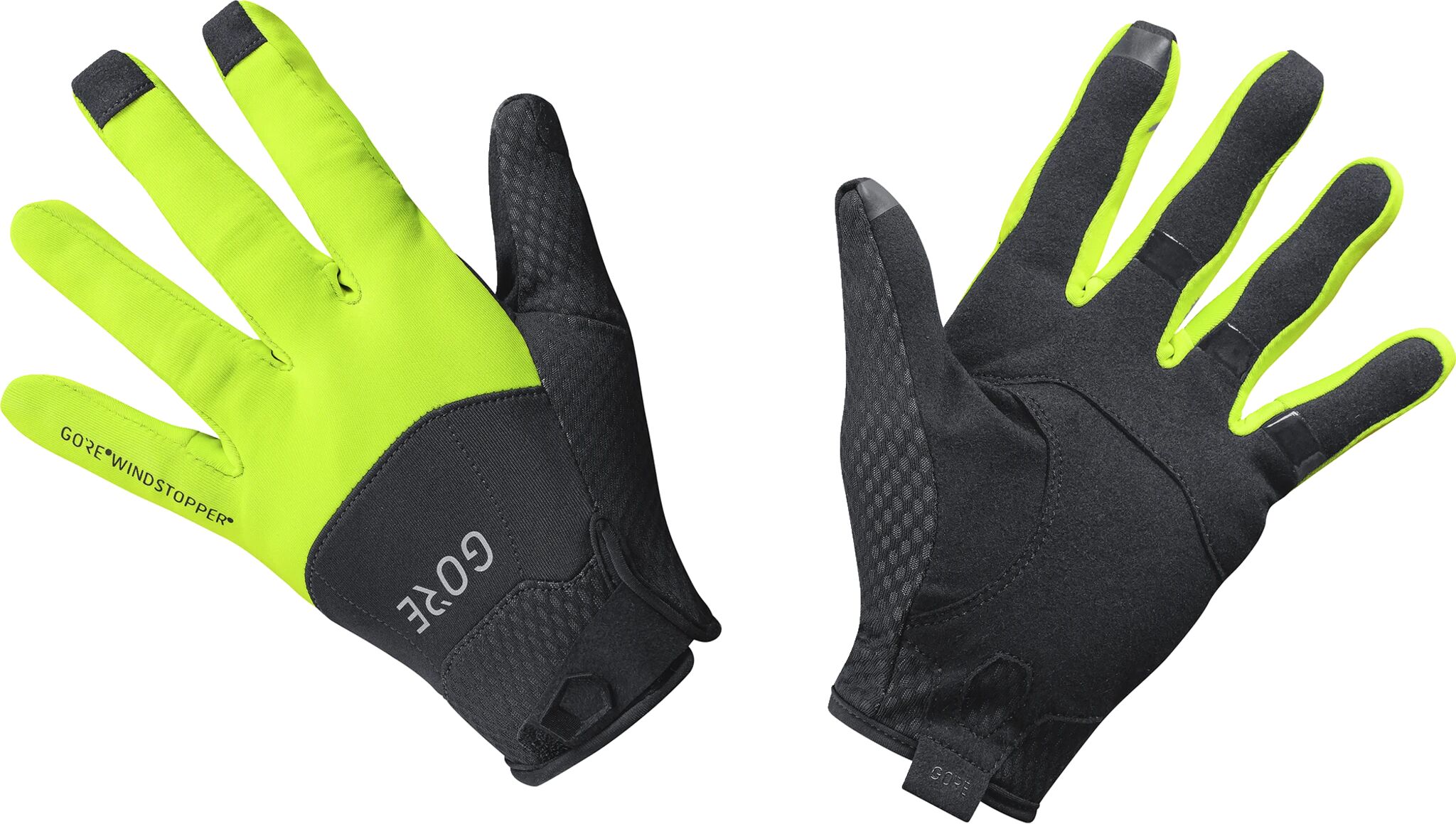 GORE Wear C5 Gore-Tex Infinium WS glove 21, vindtett sykkelhanske unisex 9 black/neon yellow