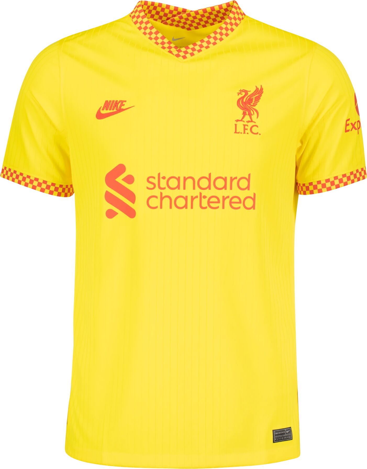 Nike LIVERPOOL FC M NK DF STADIUM JSY SS 3RD 21/22, fotballdrakt senior S Chrome Yellow/rush R