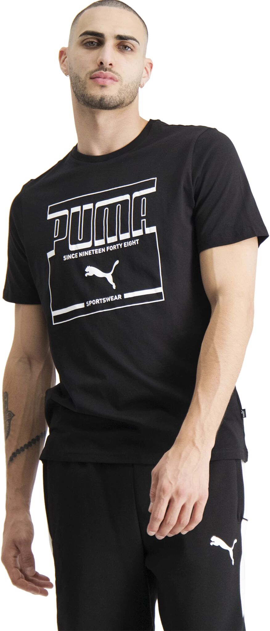 Puma Graphic Tee, t-skjorte herre L Puma Black