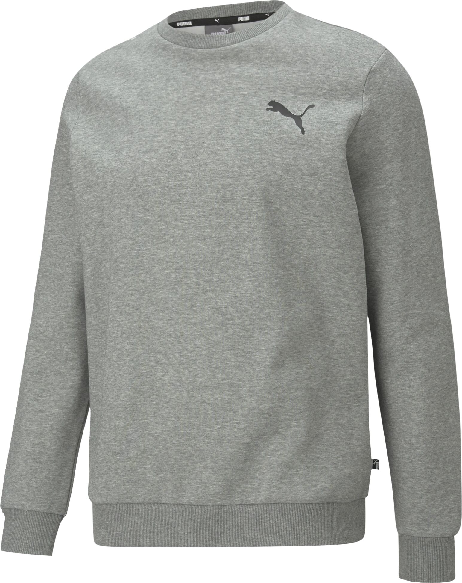 Puma ESS Small Logo Crew FL, collegegenser herre XL Medium Gray Heather-