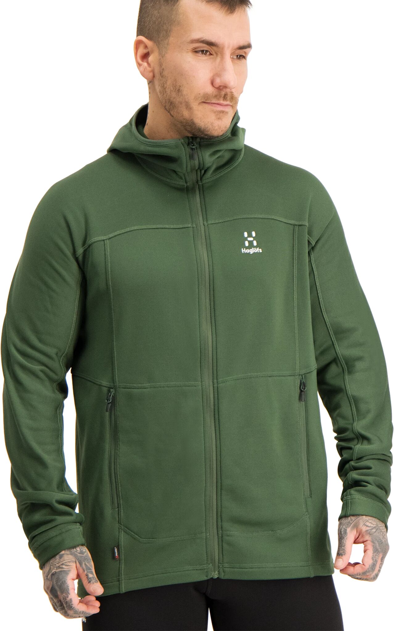 Haglöfs Maze Hood Men, fleecejakke, herre XL Fjell Green