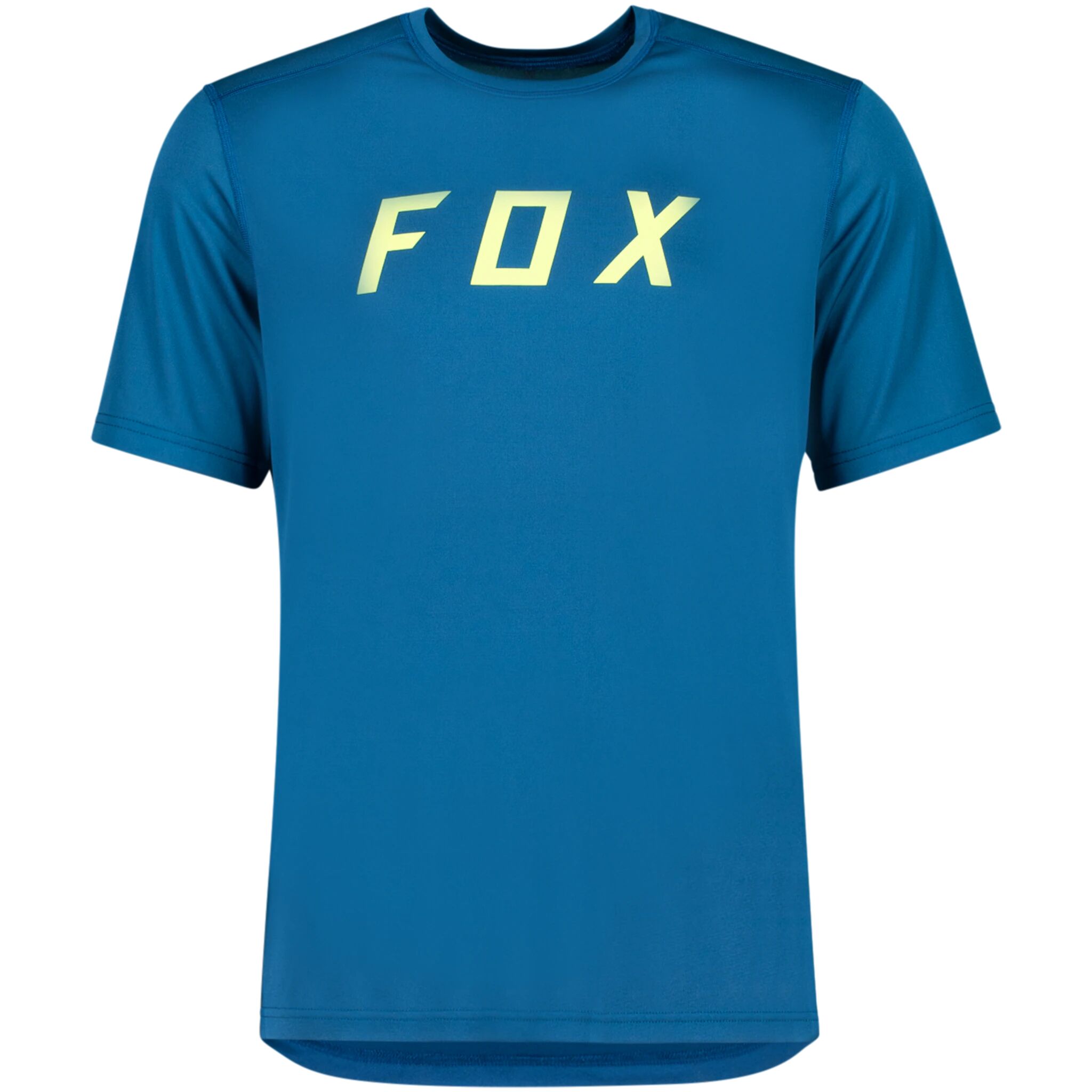 Fox Ranger Short Sleeve FOX Logo Jersey, sykkeltrøye herre M Blue/Yellow