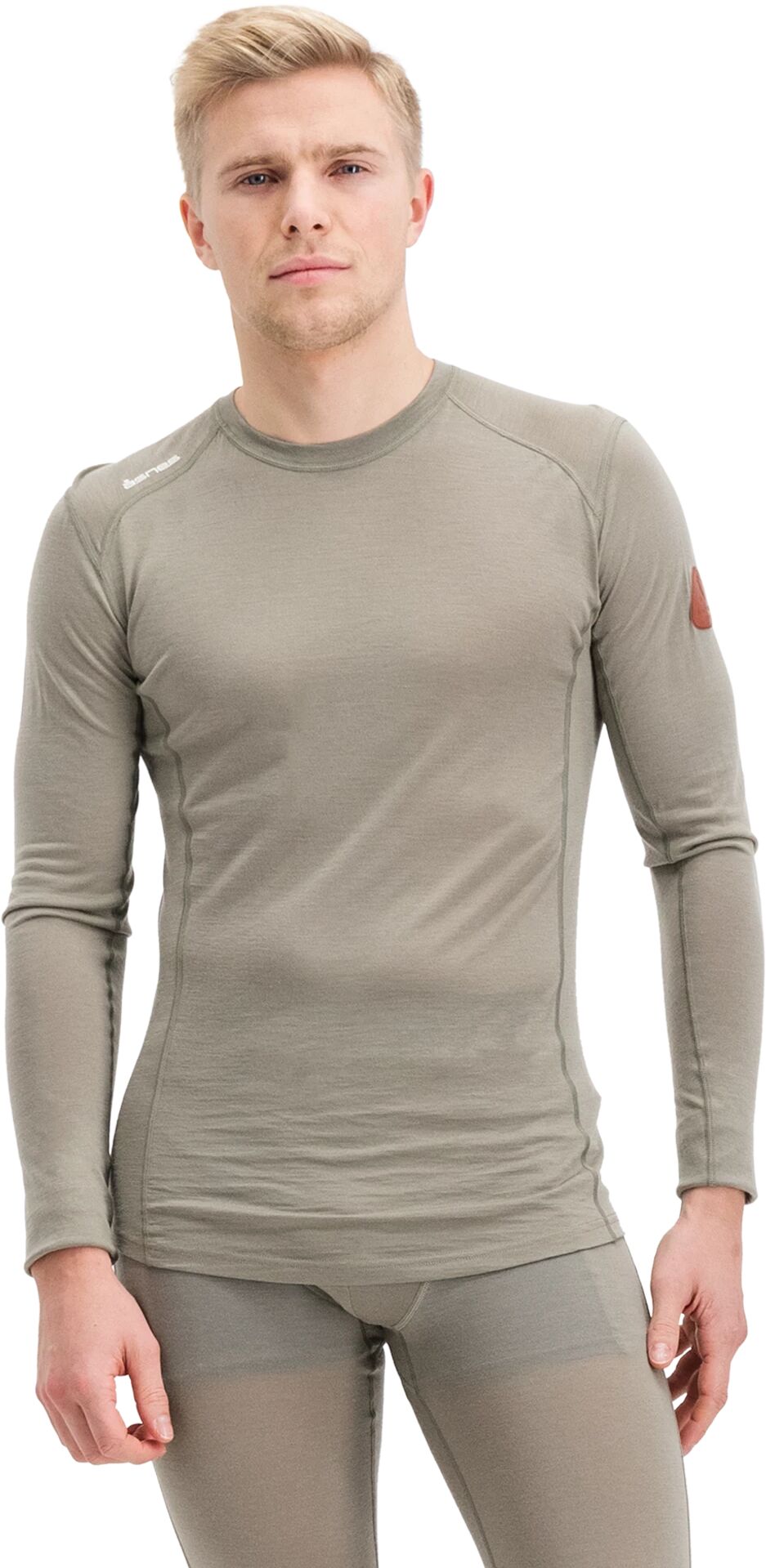 Åsnes Fjell Long Sleeve, ulltrøye herre XL Olive Grey