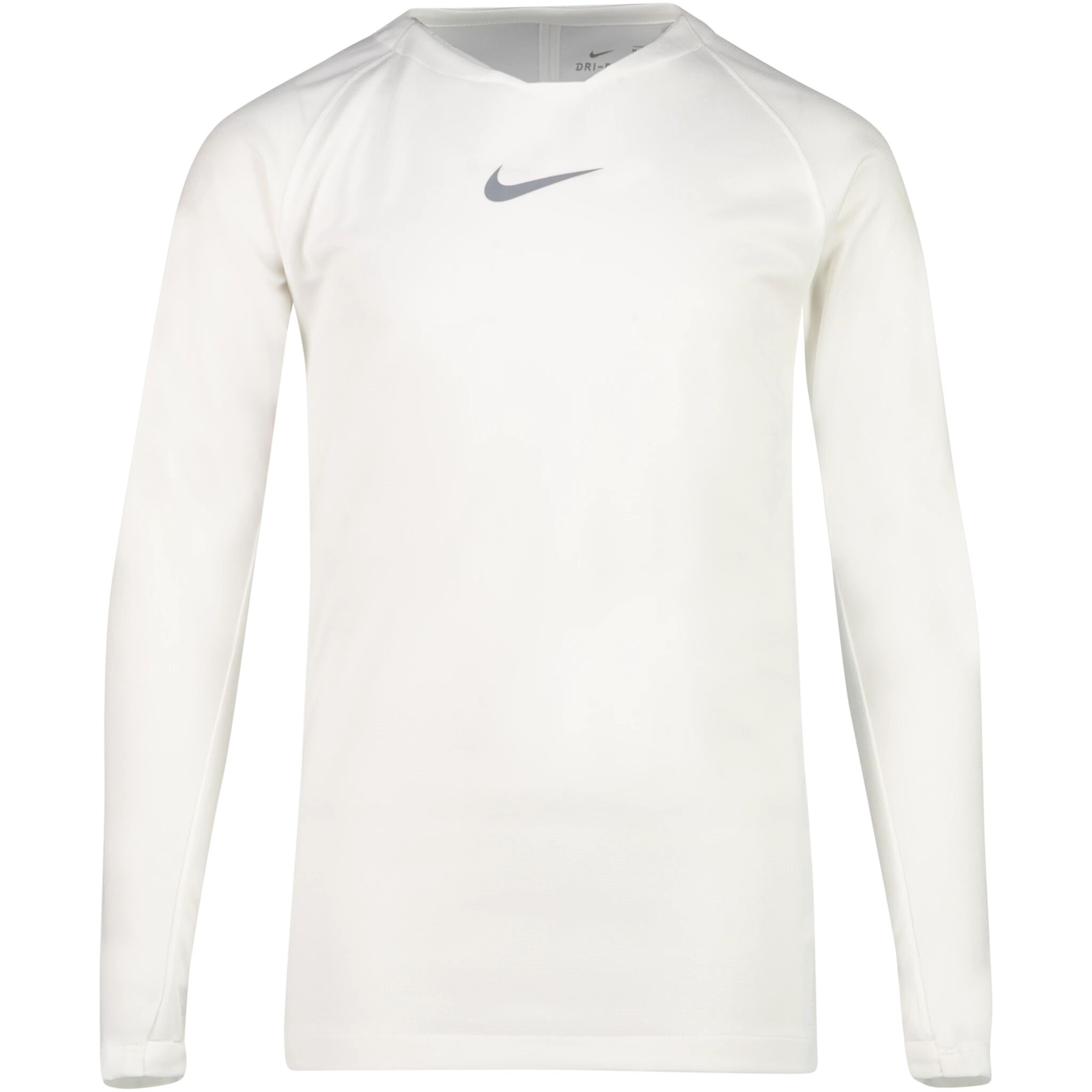 Nike DRY PARK 1STLYR JSY LS, kompresjonstrøye junior 128 WHITE/COOL GREY