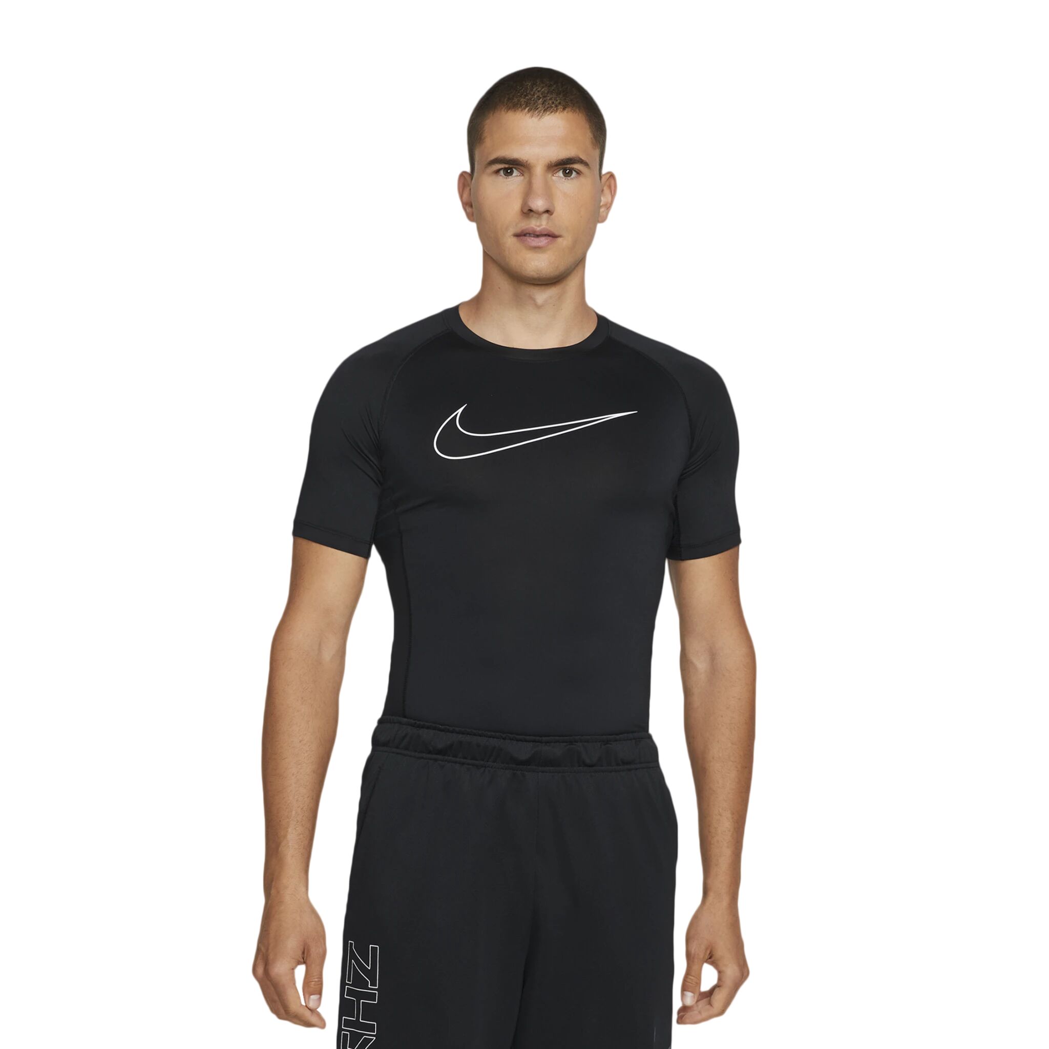 Nike M NP DF TIGHT TOP SS, t-skjorte herre XL BLACK/WHITE