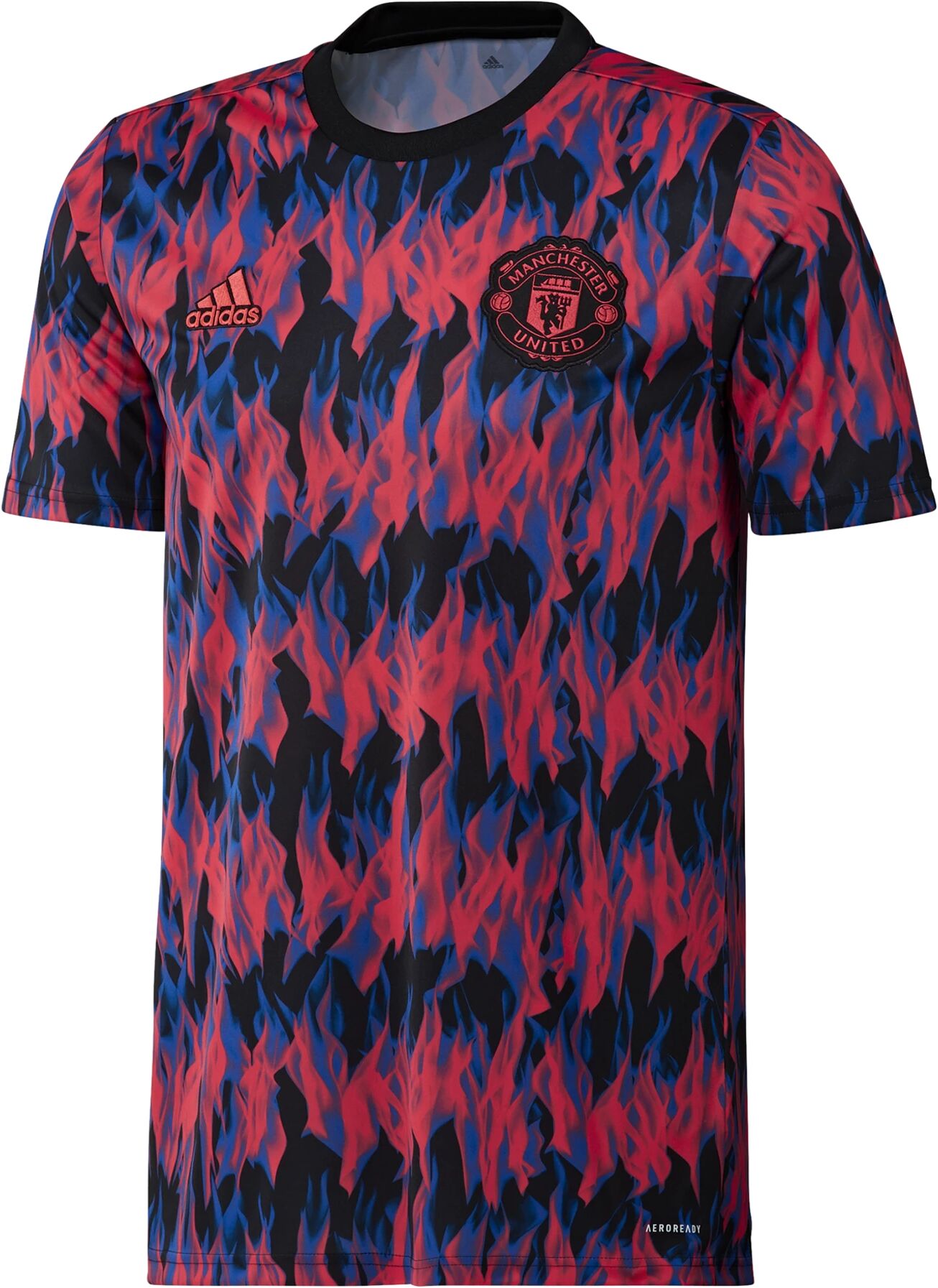 adidas Manchester United 21/22 Pre-Match Football Jersey, fotballtrøye senior S Black/shock Red