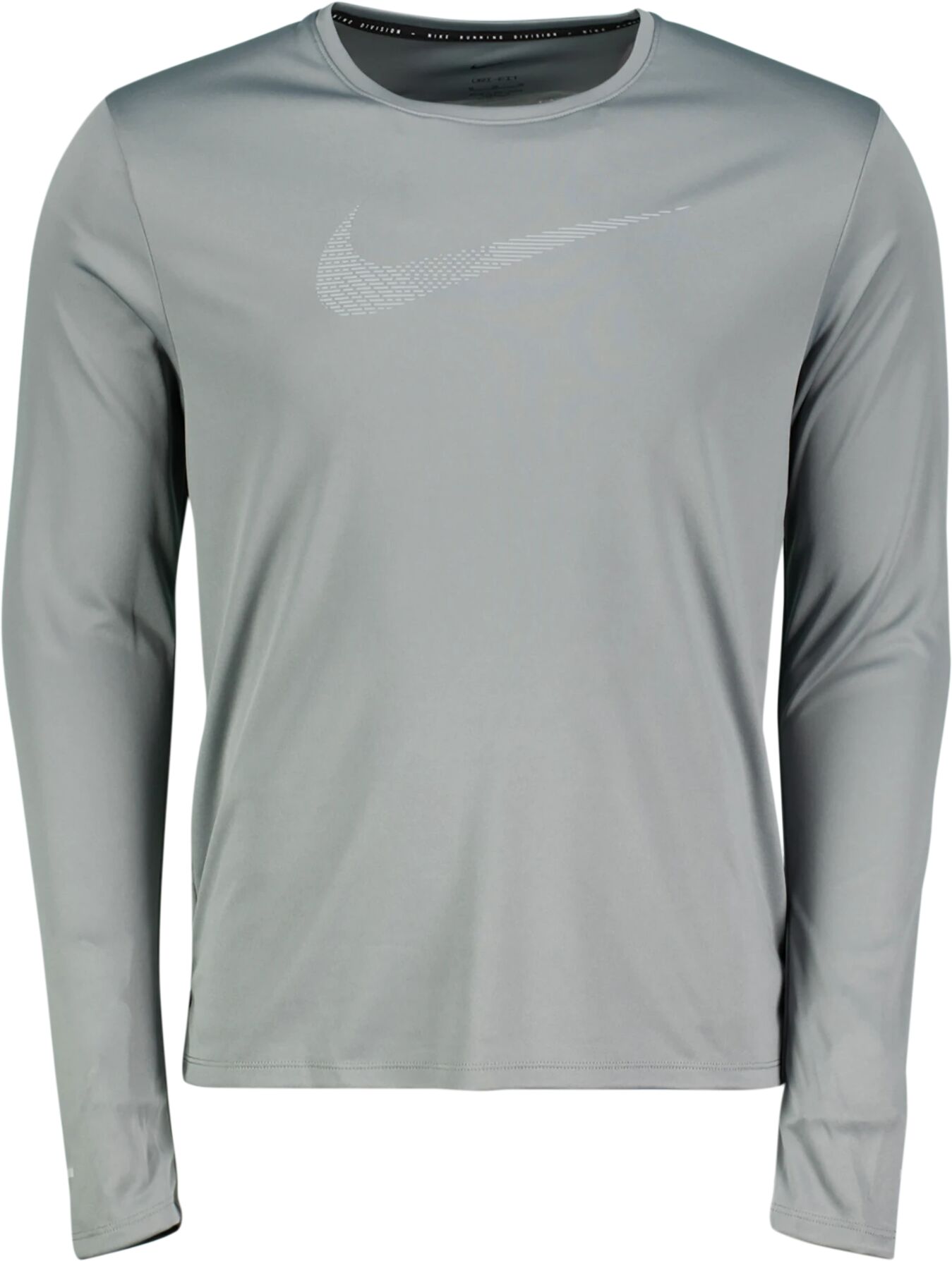 Nike M NK DF UV RDVN MILER FLSH LS, treningstrøye senior XL Smoke Grey/reflectiv