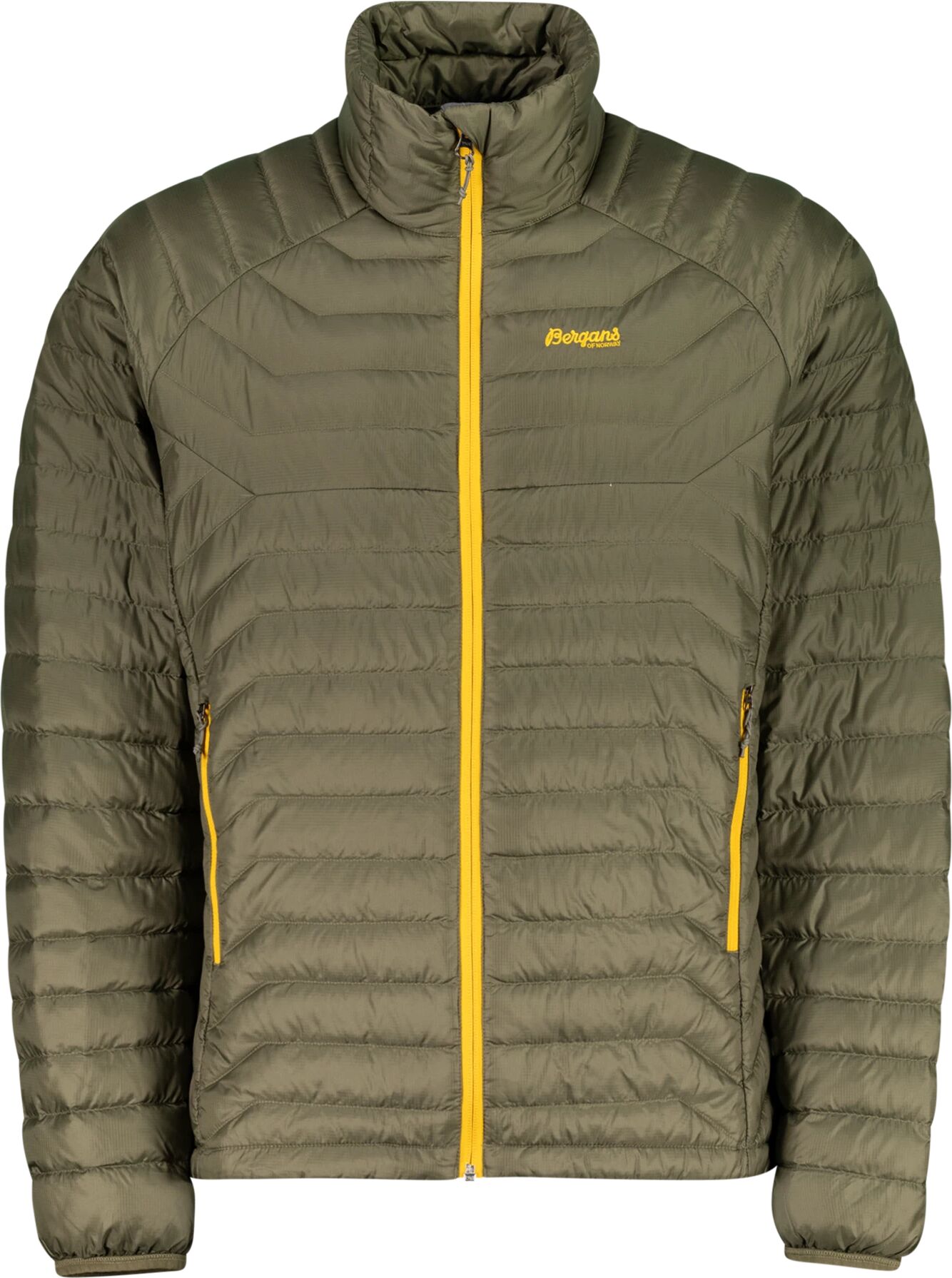 Bergans Romsdal V2 Down Light Jacket, dunjakke herre S Green Mud/light Gold