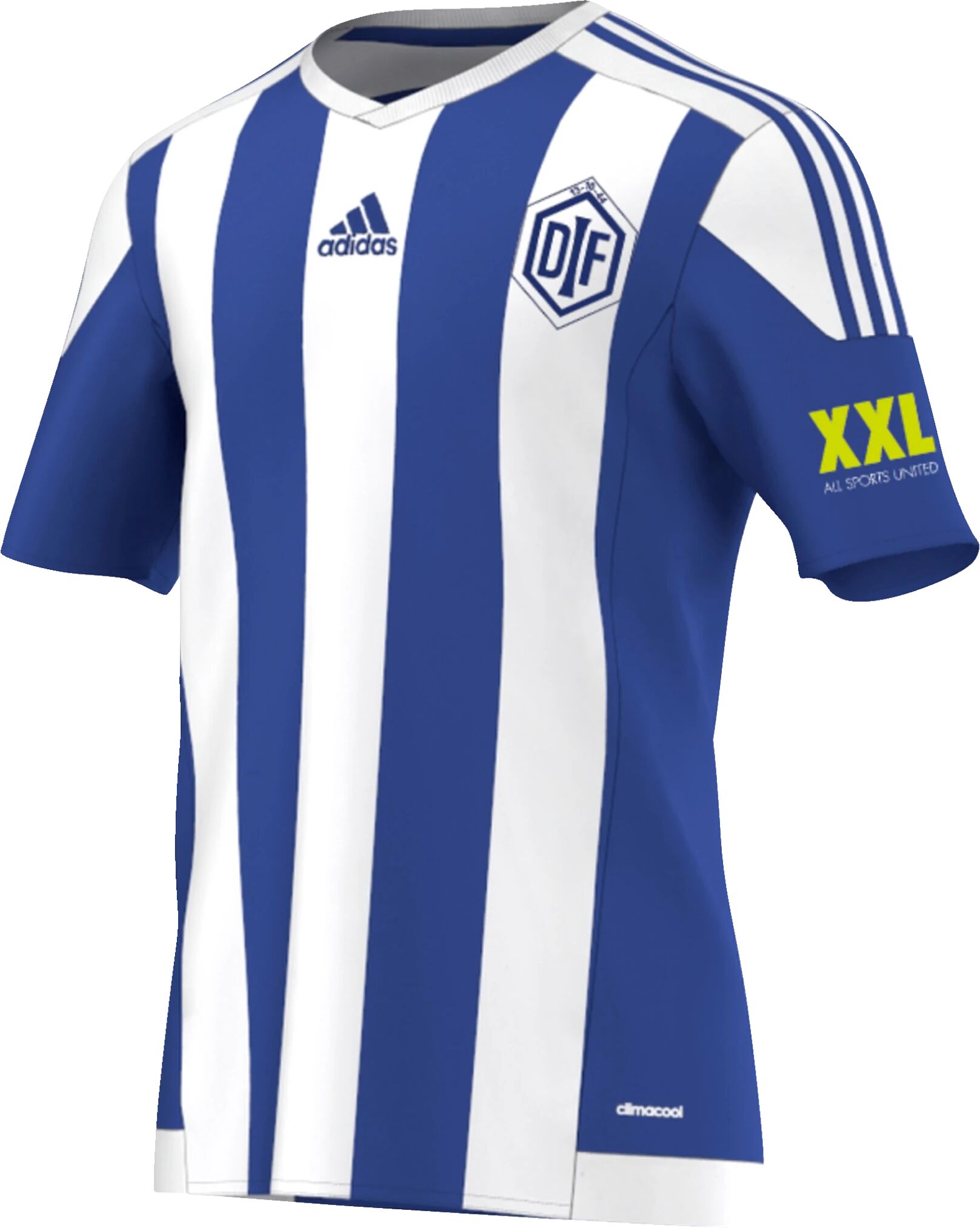 adidas Striped 15, treningstrøye junior/senior L Bold Blue/White