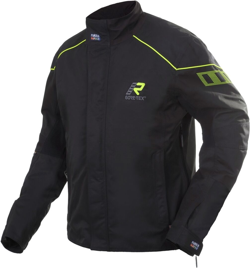 Rukka Stretchdry Gore-Tex Motorcycle Textile Jacket Motocyklowa Kurtka Tekstylnaczarny Żółty