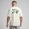 T-shirt oversize estampada Tempo para homem da MP - Branco-sujo / Estampado a verde - L
