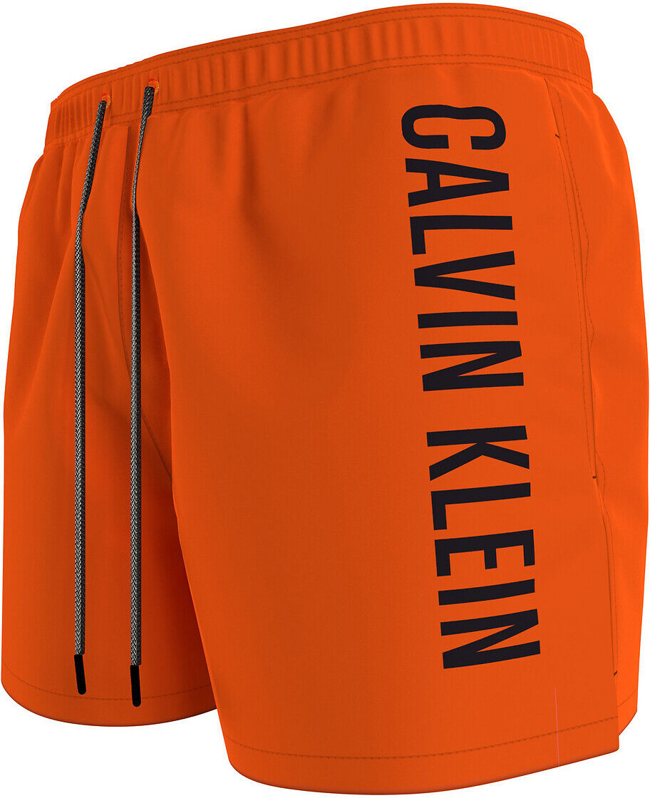 Calvin Klein Calções de banho, logótipo na perneira   Laranja