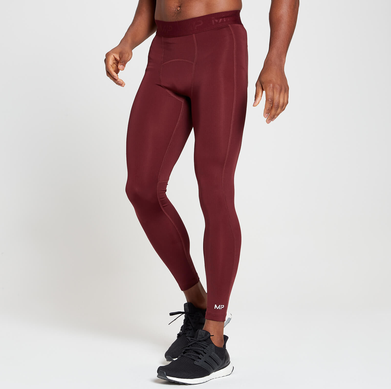 MP Leggings de Treino Camada Base Essentials da MP para Homem - Merlot - XXL