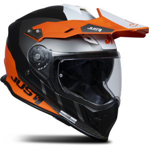 Just1 J34 Pro Outerspace Adventurehjälm Svart-Titan-Orange