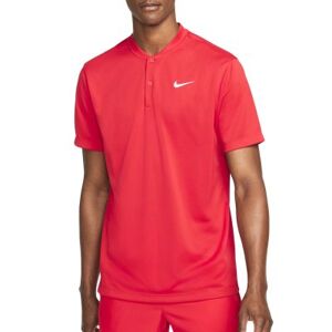 NIKE Court Dri FIT Blade Solid Polo Red Mens (S)