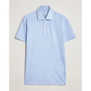 Kiton Short Sleeve Jersey Polo Light Blue