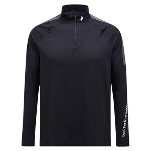 Peak Performance Half Zip Baselayer Herr, S, BLACK-MOTION GREY