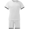 Haloppe Män sportkläder set randigt tryck T-shirt shorts andningsbara sportkläder vit M