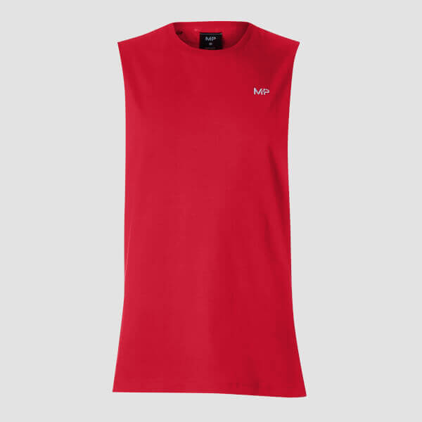 Myprotein MP Essentials Drop Armhole Tank för män – Röd - S