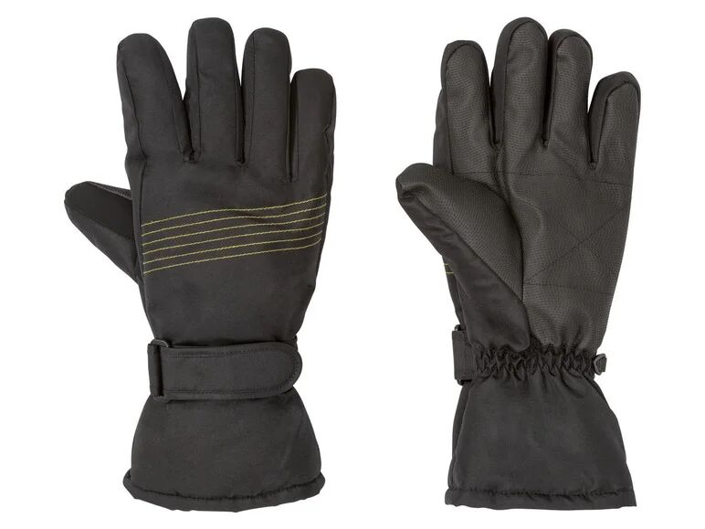CRIVIT® Pánske lyžiarske rukavice (9, čierna/žltá)