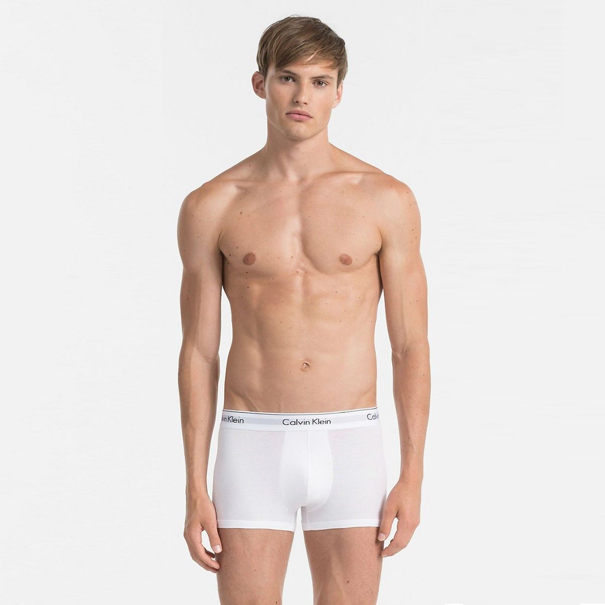 CALVIN KLEIN Sada 2ks – Biele boxerky Low Rise Cotton Stretch – S