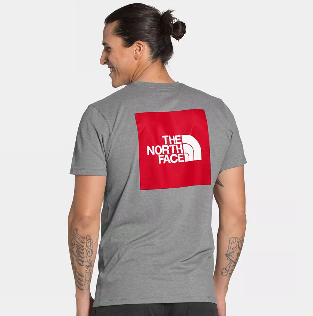 THE NORTH FACE Šedé tričko S/S Red Box Tee – M