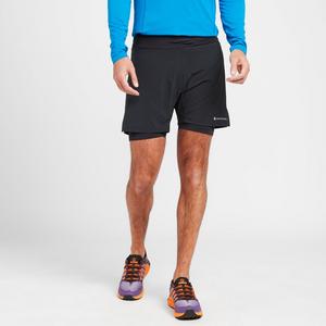 Montane Men's Slipstream Twin Skin Trail Running Shorts - Black, BLACK - Male