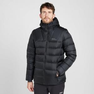 Jack Wolfskin Men's Nebelhorn Down Hooded Jacket - Blk, BLK - Male