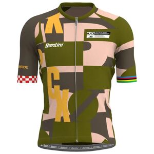 Santini UCI WORLD CHAMPION Cyclo-Cross 2024 Short Sleeve Jersey, for men, size 3XL, Bike shirt, Cycling gear