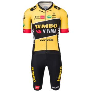 AGU TEAM JUMBO-VISMA Aero 2022 Set (cycling jersey + cycling shorts) Set (2 pieces), for men, Cycling clothing