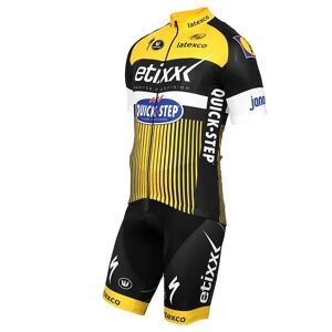 Vermarc ETIXX-QUICK STEP TDF Edition gelb Set (cycling jersey + cycling shorts), for men, Cycling clothing