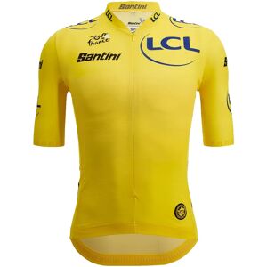 Santini TOUR DE FRANCE Race Yellow Jersey 2024 Short Sleeve Jersey, for men, size 2XL, Cycle shirt, Bike gear