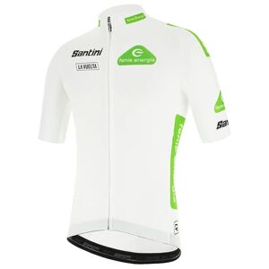 Santini La Vuelta 2020 White Jersey Short Sleeve Jersey, for men, size S, Cycling jersey, Cycling clothing
