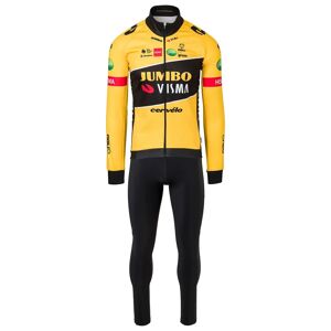AGU TEAM JUMBO-VISMA 2022 Set (winter jacket + cycling tights) Set (2 pieces), for men