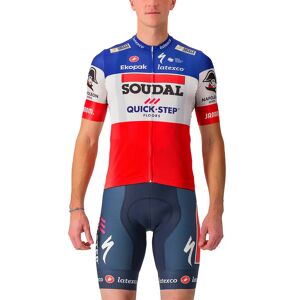 Castelli SOUDAL QUICK-STEP French Champion 2023 Set (cycling jersey + cycling shorts) Set (2 pieces), for men, Cycling clothing