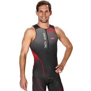 Triathlon top, BOBTEAM Infinity black-red Tri Top, for men, size S, Triathlon clothing