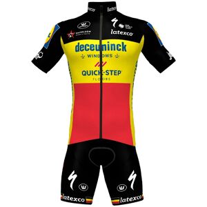 Vermarc DECEUNINCK QUICK-STEP Aero Belgian Champion 2021 Set (cycling jersey + cycling shorts), for men, Cycling clothing