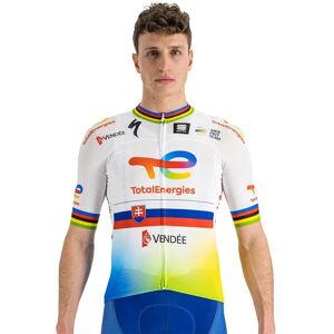 Sportful TOTALENERGIES Short Sleeve Ex World Champion 2023 Jersey, for men, size XL, Bike Jersey, Cycle gear