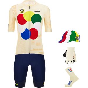 Santini TOUR DE FRANCE Grand Départ Florence 2024 Maxi-Set (5 pieces), for men, Cycling clothing