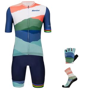 Santini UCI WORLD CHAMPIONSHIP Glasgow 2023 Maxi-Set (4 pieces), for men, Cycling clothing