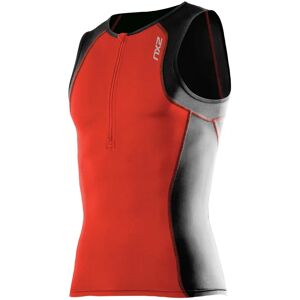 2XU G:2 Active Tri Singlet, orange-black, for men, size S, Triathlon top, Triathlon clothing