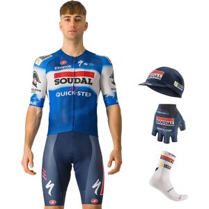 Castelli SOUDAL QUICK-STEP 2024 Maxi-Set (5 pieces) Maxi Set (5 pieces), for men, Cycling clothing