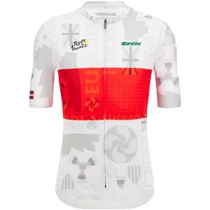 Santini TOUR DE FRANCE Pais Vasco 2023 Short Sleeve Jersey, for men, size L, Cycling shirt, Cycle clothing