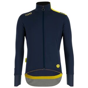 Santini TOUR DE FRANCE Winter Jacket Le Maillot Jaune 2022 Thermal Jacket, for men, size XL, Winter jacket, Bike gear