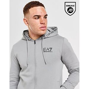 Emporio Armani EA7 Branded Hood Full Zip Tracksuit - Grey - Mens, Grey